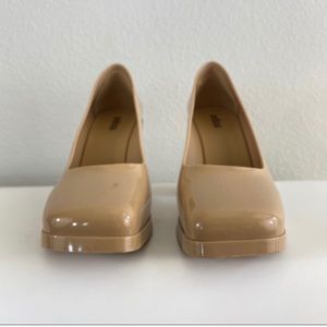 COPY - Melissa Beige Nude Jelly Chunky Square Toe Size 7